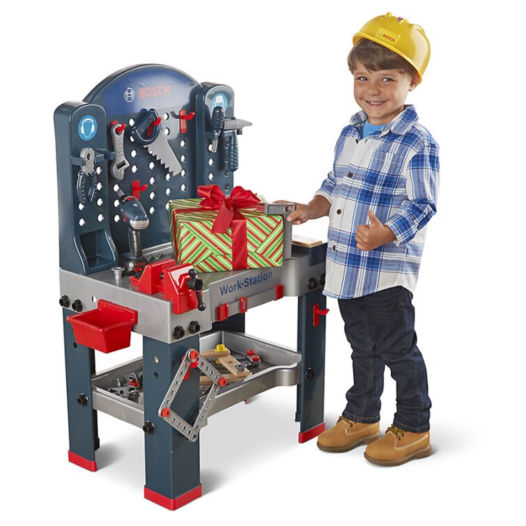 Theo Klein Bosch Toy Workbench Premium Children s Toolset And Safety Accessories